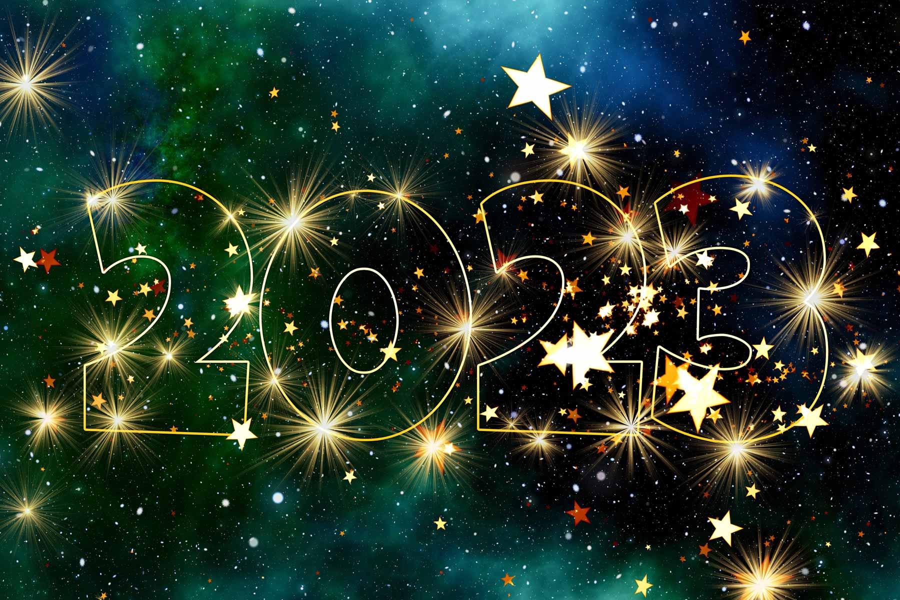 2023年の新年のイメージ画像（夜空）